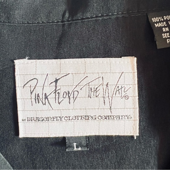 Vintage Pink Floyd “The Wall” Scream Face Button Up Shirt Size L - Picture 7 of 16